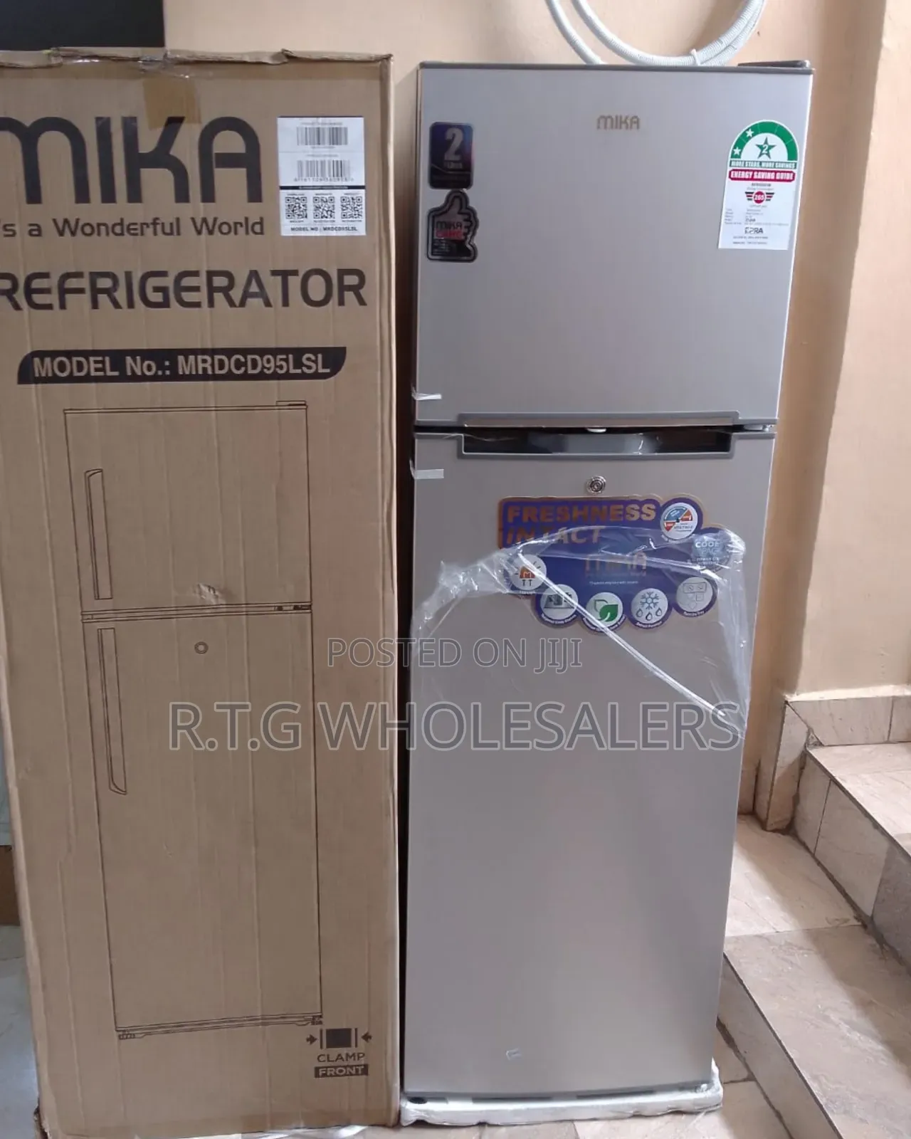 Mika 168l Double Door Refrigerator