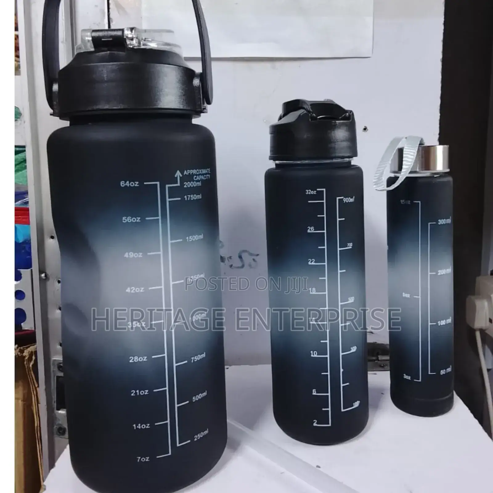 Water Bottle, 3in 1 Black