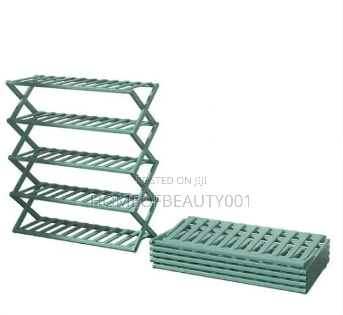 Foldable Bamboo Shoe Rack Stand / Multifunctional Organizer.