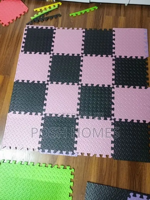 Purple and Black Interlocking Mats