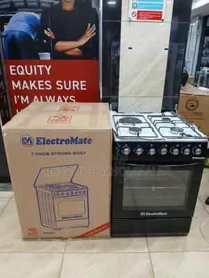 Electromate 4 Burner Standing Cooker With Oven Grill –