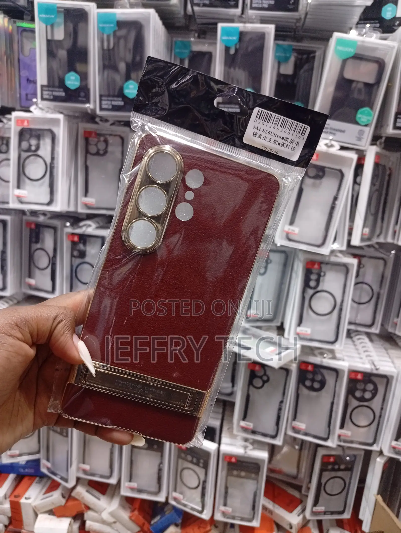 Leather Case With a Built-in Stand for a Samsung Galaxy S26 Ultra