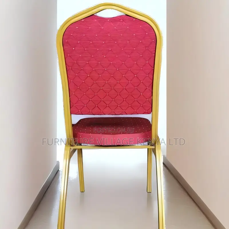 Red Armless Fabricated Banquet Boardroom Chair