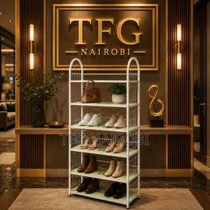 T5-101 Tall White Shoe Rack