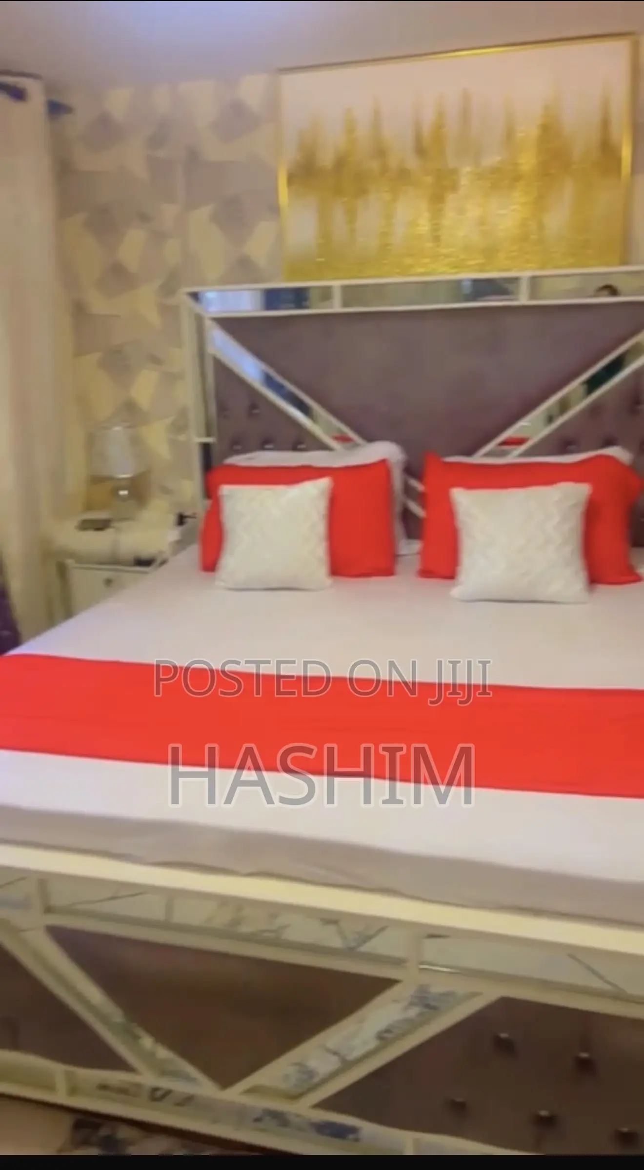 Double Bed With Full Set With Matress and Cabinets