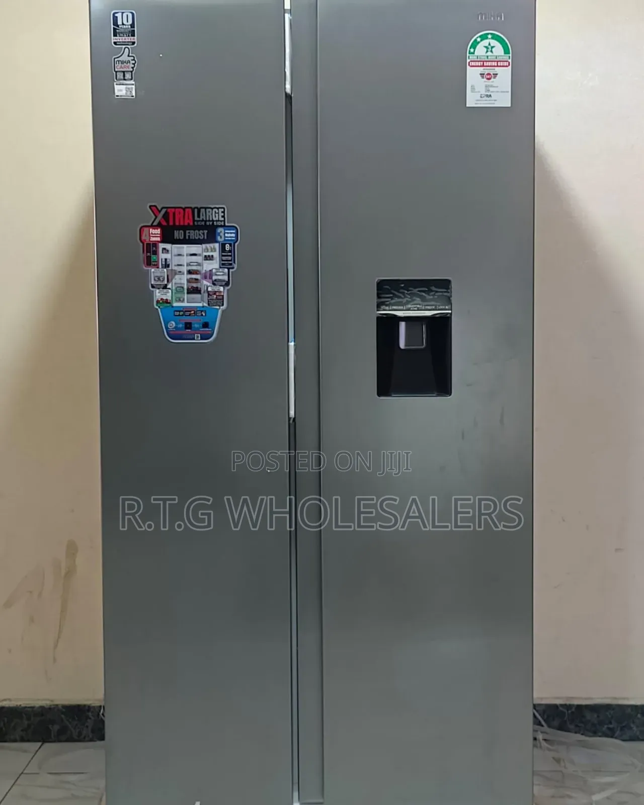Mika 442l Side by Side No Frost Inverter Fridge