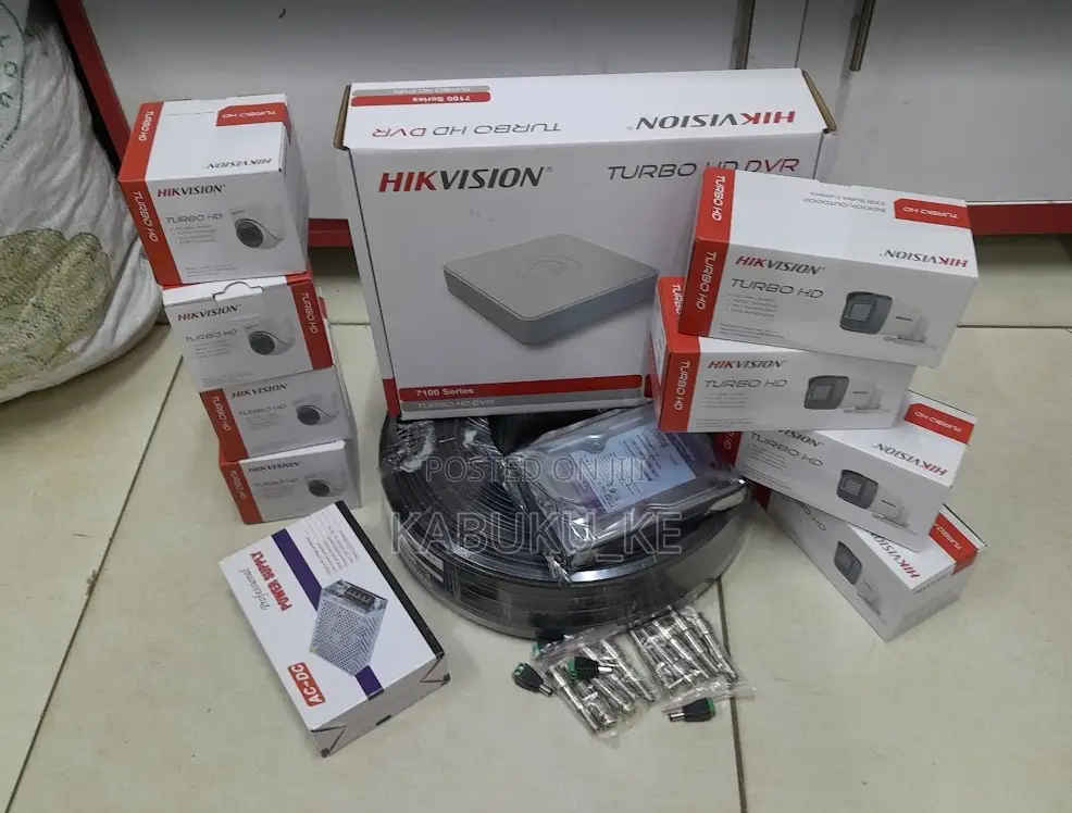 Hikvision 8ch 2mp CCTV Cameras Ful Lkit With 8 Cameras