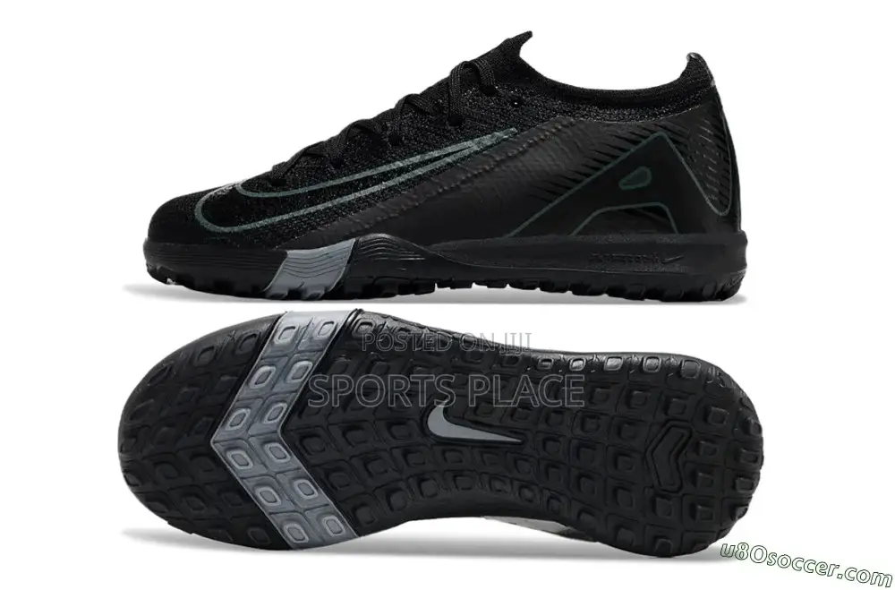 Black Air Zoom Trainers Kids Soccer Trainers Boots