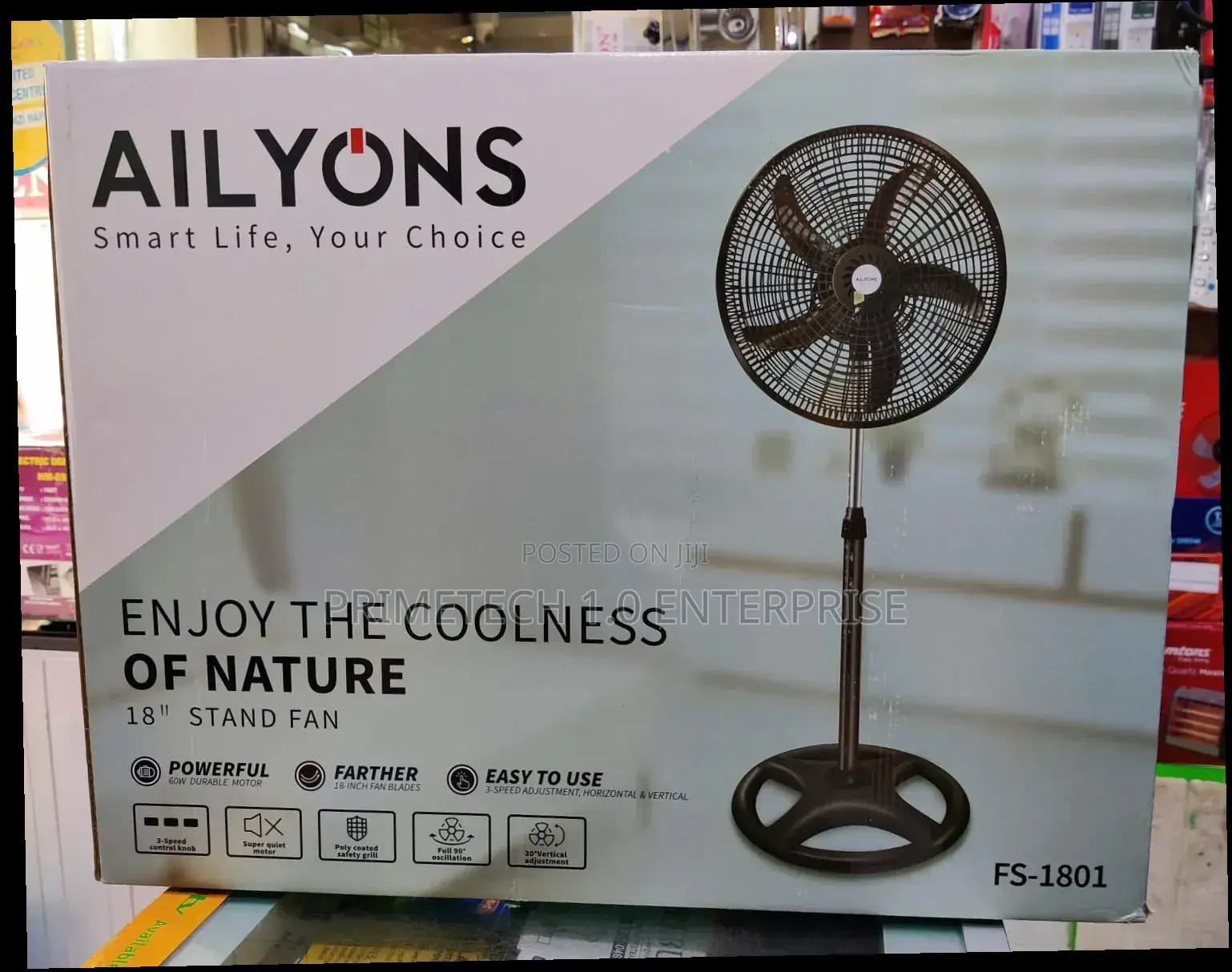 18 Inchs Standing Fan -Black