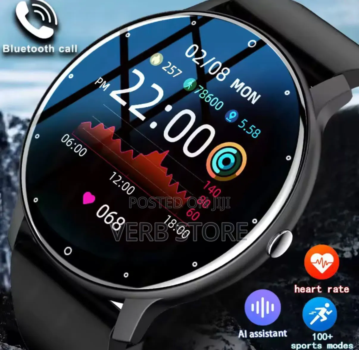 New Smart Watch Bp/Heart Rate Features Among Many Others