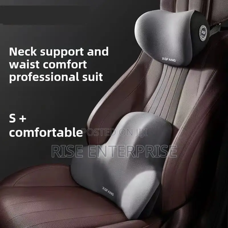 2 Piece Car Head and Back Rest Lumbar Support