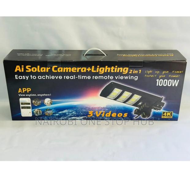 Ai Solar Camera + Lighting 2in1
1000w 4g Simcard Camera