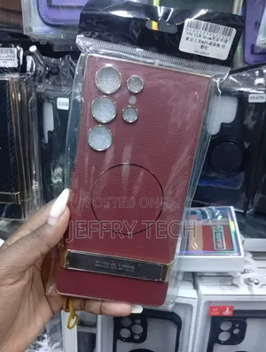 Plain Leather Case Designed for the Samsung Galaxy S23 Ultra