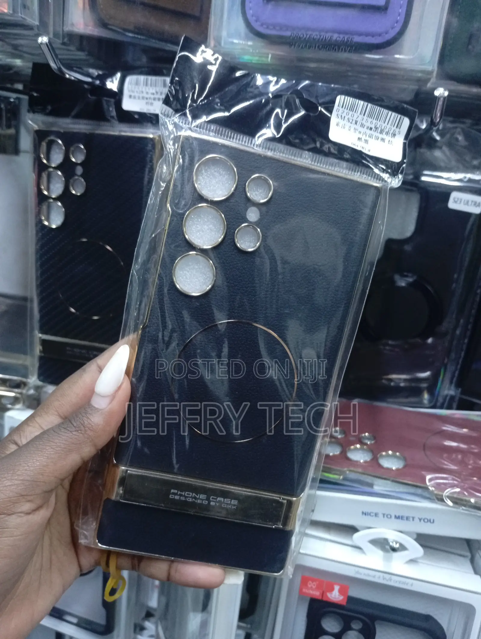 GKK Branded Phone Case Packaged in Clear Plastic Wrapping.