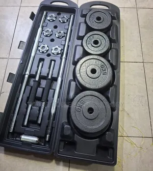 50kg Adjustable Cast Iron Dumbbell and Barbell Set