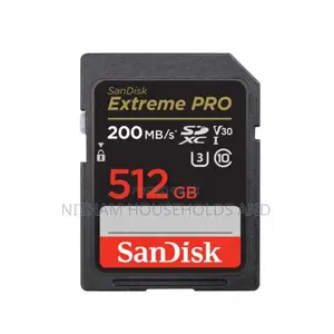 Sandisk 512gb Extreme Pro Uhs-I V30 Uhd Sd Camera Memory Card