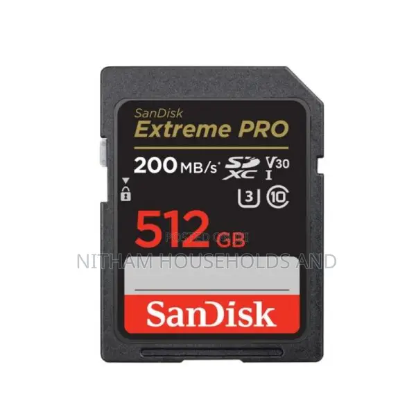 Sandisk 512gb Extreme Pro Uhs-I V30 Uhd Sd Camera Memory Card