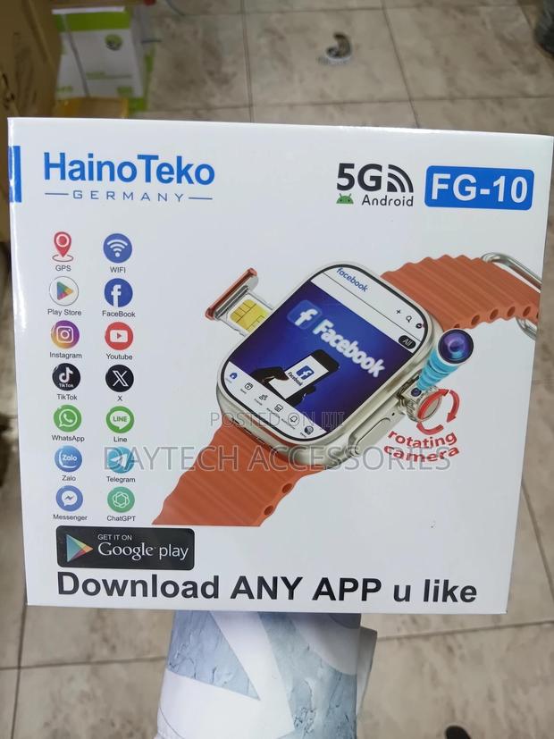 This Is a Hainoteko Fg-10 5g Android Smartwatch - Orange