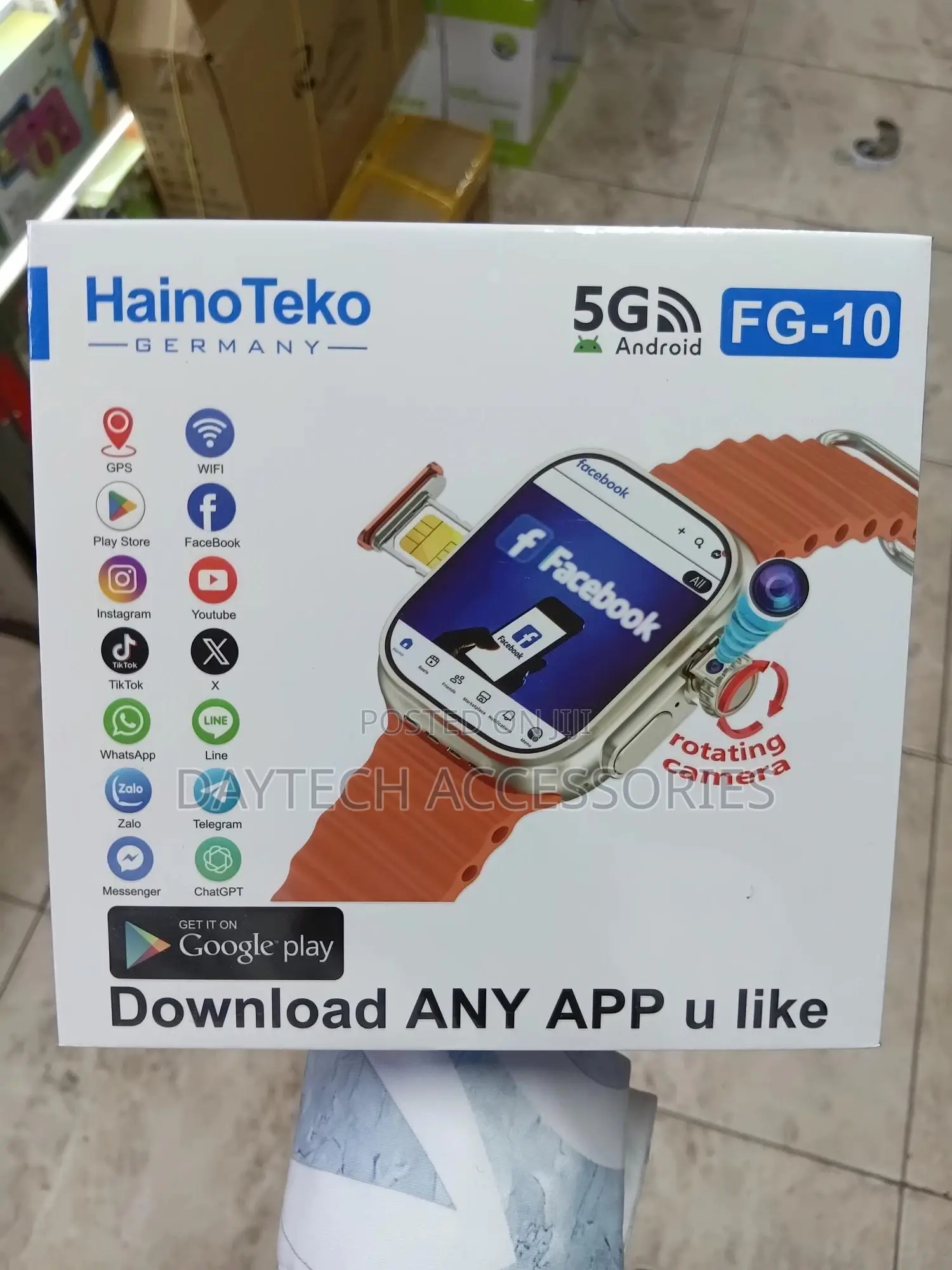 This Is a Hainoteko Fg-10 5g Android Smartwatch - Orange