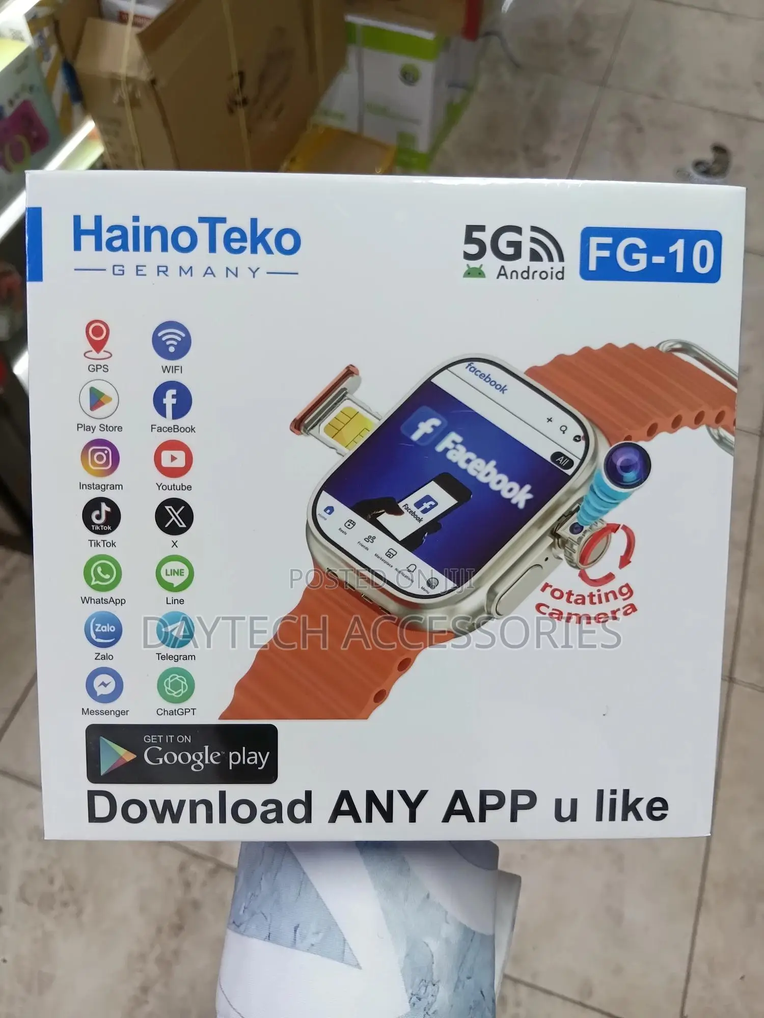 This Is a Hainoteko Fg-10 5g Android Smartwatch - Orange