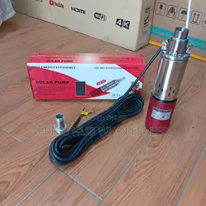 24v Dc Solar Submersible Water Pump Set, Utilizing a 250w Solar Panel.