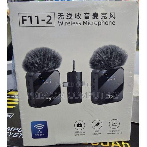 F11-2 3-in-1 Dual Wireless Microphone for iPhone, Phones Livestreaming