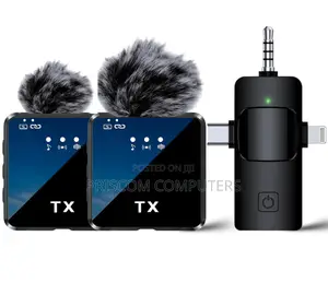 F11-2 3-in-1 Dual Wireless Microphone for iPhone, Phones Livestreaming