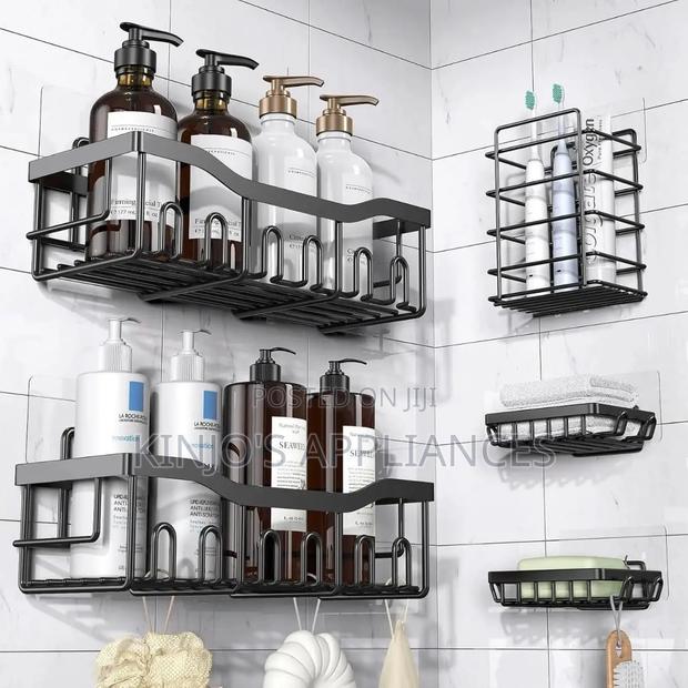 Shower Caddy Shelf/5in1 Bathroom Shelfs Wall Organizer