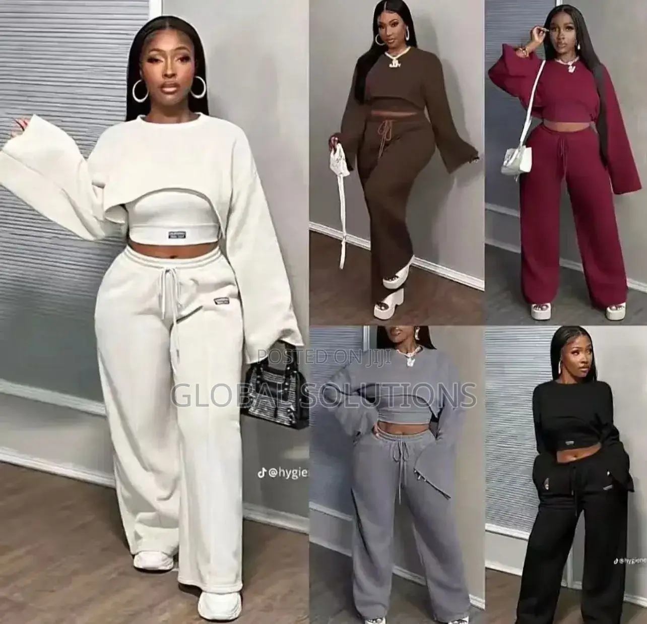 Trendy 3-Piece Ladies' Tracksuit Set