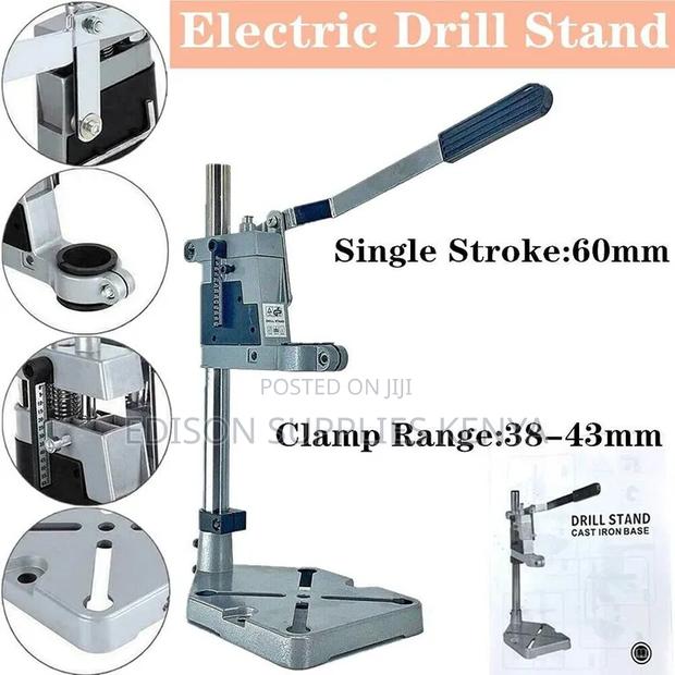 Drill Stand Drill Holder Clamp Portable Adjustable Electric Drills - thumbnail 2