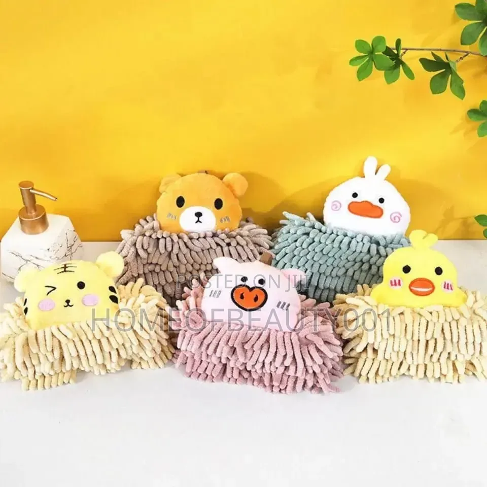Cute Animal Chenille Hand Towels.