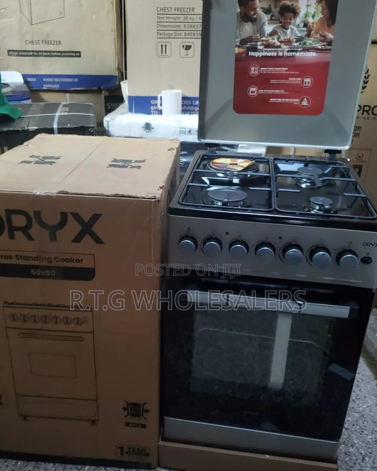 Oryx 50x60 Standing Cooker 3gas + Electric Oven