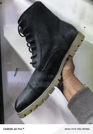 Quality Leather Casual Men Official Casual Low Laced Boot Shoes