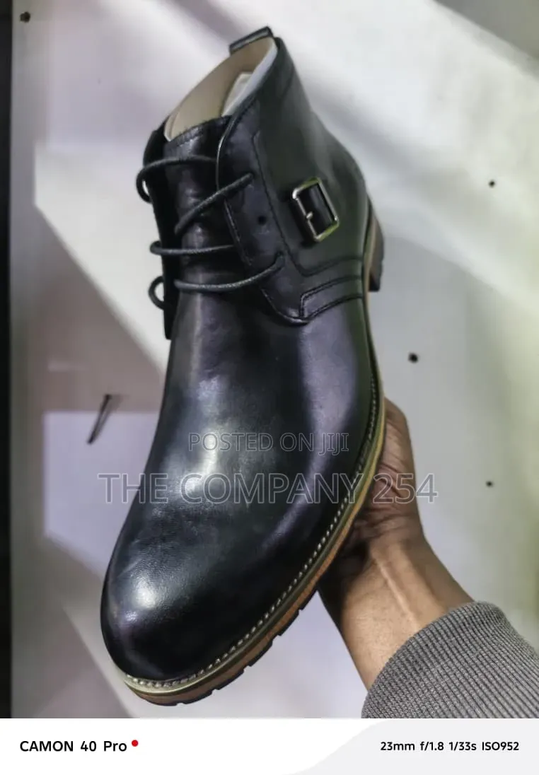 Quality Leather Casual Men Official Casual Low Laced Boot Shoes