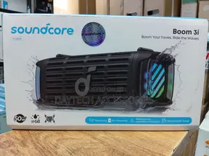 Soundcore by Anker Boom 3i Portable Rugged Outdoor Speaker in Black.