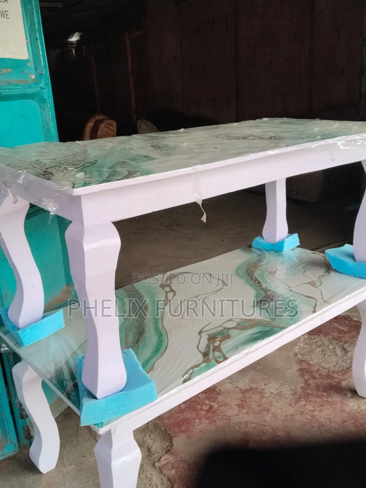 White Marble MDF Coffee Table
