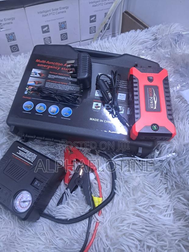 Portable Car Jump Starter Kit With Air Compressor