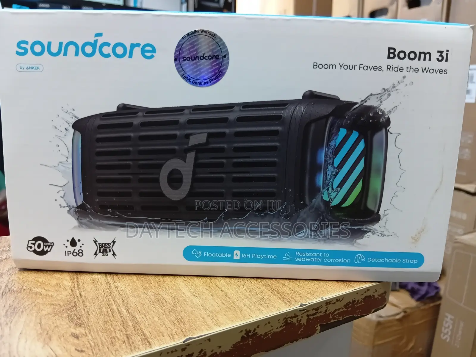Soundcore by Anker Boom 3i Portable Rugged Outdoor Wireless Speaker.