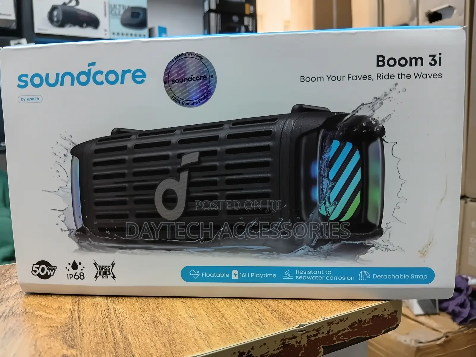 Soundcore Boom 3i by Anker Compact Outdoor Ip68 Waterproof Speaker.