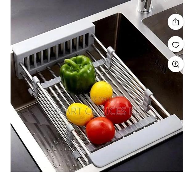 Over the Sink Adjustable Vegetable Drainer/Utensil Rack