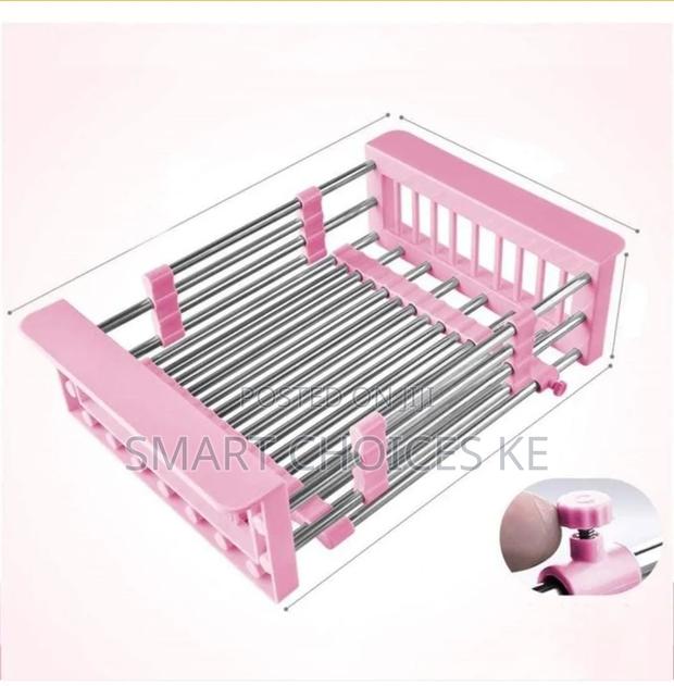 Over the Sink Adjustable Vegetable Drainer/Utensil Rack - thumbnail 2