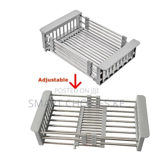 Over the Sink Adjustable Vegetable Drainer/Utensil Rack - thumbnail 4