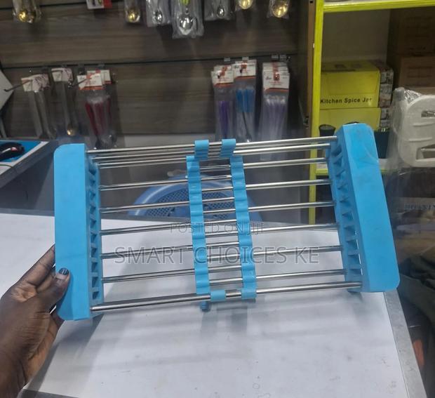 Over the Sink Adjustable Vegetable Drainer/Utensil Rack - thumbnail 5