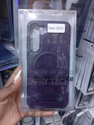 Stylish Creative Purple Pu Leather Case for a Samsung Galaxy S23+