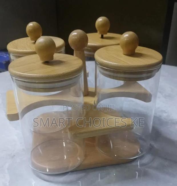 4 in 1 Storage Set With Bamboo Holder - thumbnail 2