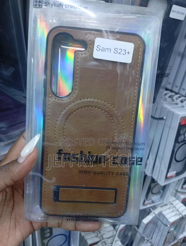 Brown Faux-Leather Protective Smartphone Case