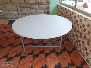 White  Round Foldable Table