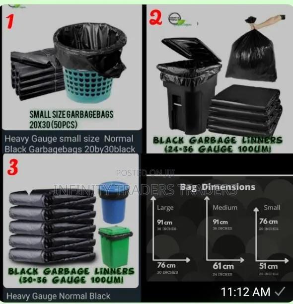 50pcs/Set Black Garbage Bags Small - main view