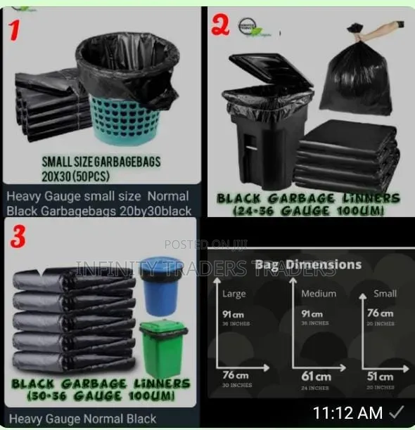 50pcs/Set Black Garbage Bags Small