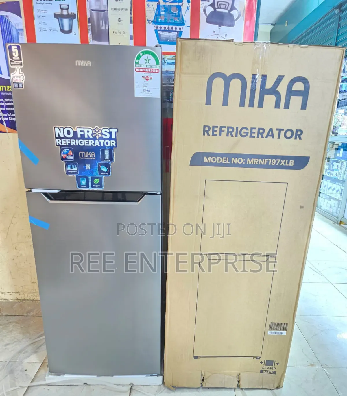 Mika 197 Litres No Frost **Double Door Refrigerator